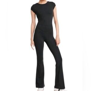 JoyLab Women’s Flare Leg Cap Sleeve Jumpsuit Black L